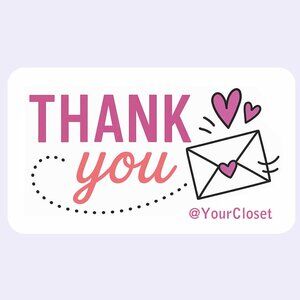60 NEW! Happy Mail Thank You Cards
